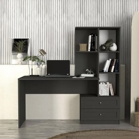 Γραφείο εργασίας Mantra Megapap χρώμα ανθρακί 150x60x152εκ.