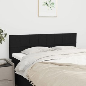 vidaXL Κεφαλάρια Μαύρα 144x5x78/88 εκ. Ύφασμα