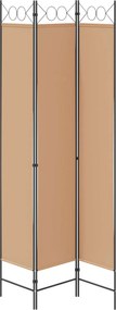 vidaXL 3-Panel Room Divider Μπεζ 120 x 220 cm Ύφασμα