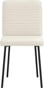 vidaXL Καρέκλες Τραπεζαρίας 2 τεμ. Κρεμ Βελούδινες