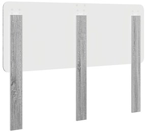 vidaXL Κεφαλάρι Γκρίζο Σονομα 140 cm Επεξεργασμένο ξύλο