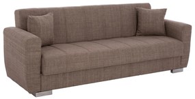 ΗΜ3240.02- 215x80x77cm, 3-seater sofabed, beige