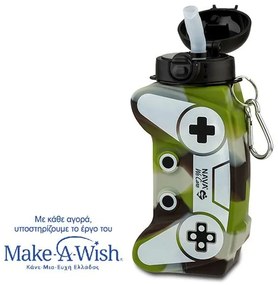 Nava Μπουκάλι Νερού Σιλικόνης Army Game Joystick 600ml We Care 10-006-025