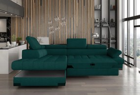 Γωνιακός καναπές Sapphire-Prasino-Αριστερή