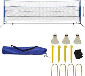 vidaXL Σετ Φιλέ Μπάντμιντον 500 x 155 εκ. με Μπαλάκια Μπάντμιντον