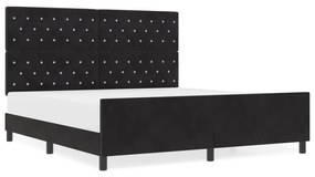 vidaXL Κρεβάτι Μαύρο 180x200 εκ. Βελούδο