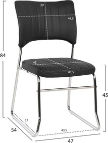 ΚΑΡΕΚΛΑ QUENTI HM1071.01 ΜΑΥΡΗ 47x54x84 εκ.