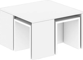 Τραπεζάκια Σαλονιού Σετ Λευκό ORTANCA 60x60x36,8
