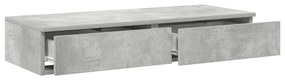 vidaXL Συρτάρια Κρεβατιού Γκρι Τσιμεντένιο 75x36,5x16,5 εκ. Κατασκευασμένο από Ξύλο