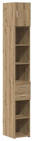 vidaXL Λεπτός Ντουλάπι Αποθήκευσης artisan δρυς 30 x 42.5 x 225 εκ