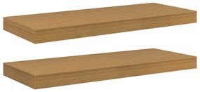 vidaXL Ράφι Τοίχου 2 pcs Μπεζ 60 x 23,5 x 4 εκ Επεξεργασμένο ξύλο