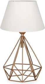 Επιτραπέζιο φωτιστικό PWL-1080 pakoworld Ε27 λευκό-χρυσό 22x22x37εκ