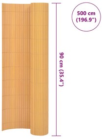 vidaXL Περίφραξη Κήπου Διπλής Όψης Κίτρινη 90 x 500 εκ. από PVC