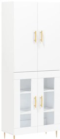 vidaXL Ντουλάπι Λευκό 69,5x34x180 εκ. από Επεξεργασμένο Ξύλο