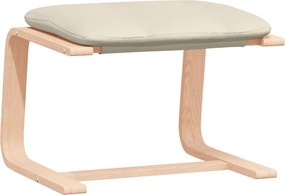 vidaXL Πολυθρόνα Relax Κρεμ Υφασμάτινη με Υποπόδιο
