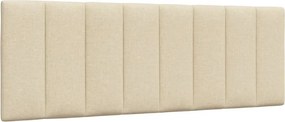 vidaXL Κρεβάτι με Στρώμα Hanko Κρεμ 140x190 εκ. Υφασμάτινο