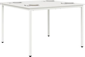 vidaXL Τραπεζαρία Λευκό 110 x 110 x 75 cm Στερεά ξυλεία πεύκου