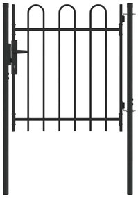 vidaXL Πύλη Φράχτη Γκρι 100 x 100 cm Χάλυβας με Επικάλυψη Πούδρας