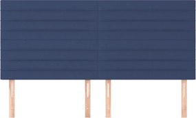 vidaXL Κεφαλάρι Μπλε 200x5x118/128 εκ. Ύφασμα