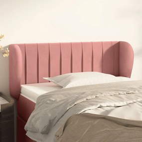 vidaXL Κεφαλάρι με Πτερύγια Ροζ 93x23x78/88 εκ. Βελούδινο