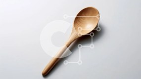 Intra Συλλεκτικό Ξύλινο Παζλ Plywood 4mm - Όμορφη εικόνα ξύλινου κουταλιού σε λευκή επιφάνεια Σε Ξύλινο Κουτί - Διαστάσεις: 10x10 cm – 25 κομμάτια