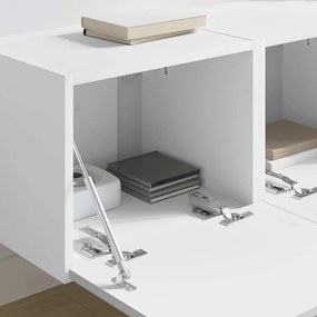 vidaXL Ντουλάπι Τηλεόρασης Τοίχου 2 pcs Λευκό 39 x 31 x 29,5 εκ