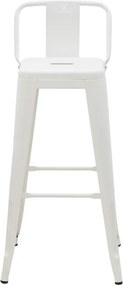 Σκαμπό μπαρ με πλάτη Utopia pakoworld λευκό μέταλλο 42x42x97εκ