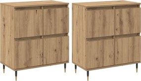 vidaXL Ντουλάπι αποθήκευσης 2 pcs Artisan Oak 60 x 35 x 70 cm