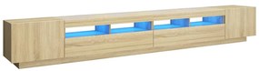vidaXL Έπιπλο Τηλεόρασης με LED Sonoma Δρυς 300 x 35 x 40 εκ.