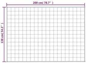 vidaXL Κουβέρτα Βαρύτητας Γκρι 138 x 200 εκ. 10 κ. Υφασμάτινη