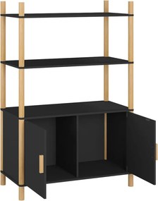 vidaXL Ντουλάπι Μαύρο 80 x 40 x 121 εκ. από Επεξεργασμένο Ξύλο