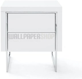 Gap Κομοδίνο Μαύρο / Λευκό Ματ 50x40x55