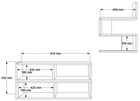 Σύνθετο σαλονιού Kakomo pakoworld σε λευκή απόχρωση 170x29.5x43εκ (1 τεμάχια)