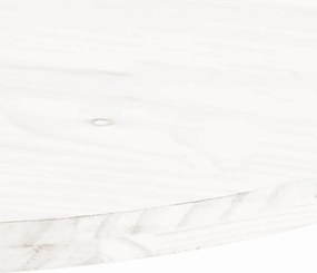 vidaXL Επιφάνεια Τραπεζιού Οβάλ Λευκή 110x55x2,5 εκ. Μασίφ Ξύλο Πεύκου
