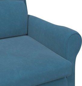 vidaXL Πολυθρόνα Μπλε Βελούδο