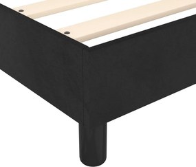 vidaXL Κρεβάτι Boxspring με Στρώμα Μαύρο 90x200 εκ. Βελούδινο