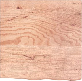 vidaXL Επιφ Τραπεζιού Αν Καφέ 60x60x(2-4)εκ. Επεξ. Μασίφ Ξύλο Δρυός