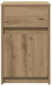 vidaXL LED Κρεβατάκι Ντουλάπα με συρτάρι artisan δρυς 38 x 34 x 61 εκ.