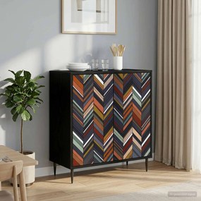 vidaXL Πλαϊνό γραφείο OMMEN Μαύρη Δρυς 69 x 33 x 76 εκ.