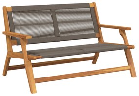vidaXL πάγκος κήπου  γκρι 76x122x73 εκ. μασίφ ξύλο ακακίας