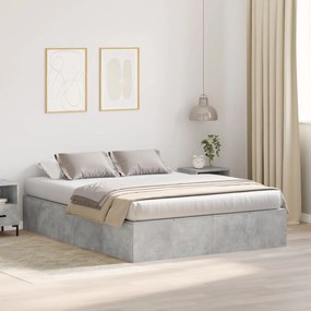 Κρεβάτι Αποθήκευσης Στη Γκρι Σκυρόδεμα 160x200 εκ