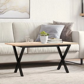 vidaXL Τραπεζάκι Σαλονιού Πλαίσιο Χ 40x40x35εκ Μασίφ Πεύκο/Ατσάλι