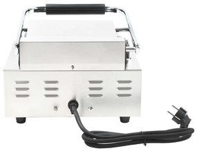 Τοστιέρα Ραβδωτή Panini 1800 W 31x30,5x20 εκ. Ανοξείδωτο Ατσάλι - Ασήμι