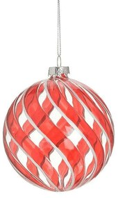 Χριστουγεννιάτικη Μπάλα Xmas (Σετ 6Τμχ) 2-70-603-0234 Φ10x10cm Red-White Inart