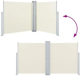 vidaXL Σκίαστρο Πλαϊνό Συρόμενο Κρεμ 140 x 600 εκ.