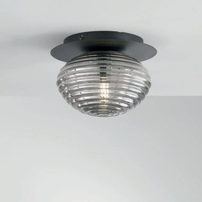 Φωτιστικό Οροφής - Πλαφονιέρα I-Ripple-PL20-NER E27 17x20cm Black Luce Ambiente Design
