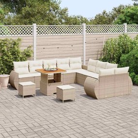 vidaXL Σετ Καναπέ Κήπου 13 pcs Μπεζ συνθετικό ρατάν
