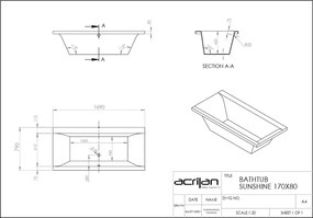 Acrilan Sunshine - Ακρυλική Μπανιέρα 170x80 εκ - Maxxcoat