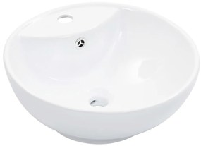 vidaXL Νιπτήρας με Οπή Υπερχείλισης Λευκός 46,5 x 18 εκ. Κεραμικός