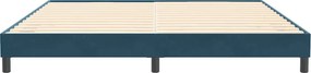 vidaXL Κρεβάτι Boxspring χωρίς Στρώμα Σκούρο Μπλε 200x220 εκ Βελούδινο